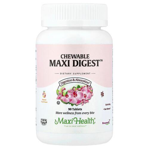 Maxi Health Chewable Maxi Digest Natural Fruit 90 Tablets
