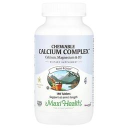 Maxi Health Chewable Calcium Complex Natural Vanilla 180 Tablets