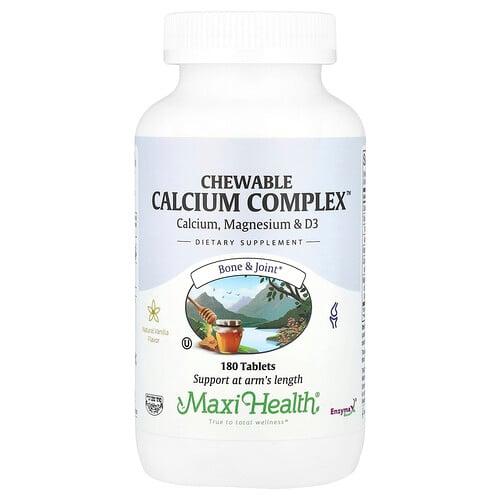 Maxi Health Chewable Calcium Complex Natural Vanilla 180 Tablets