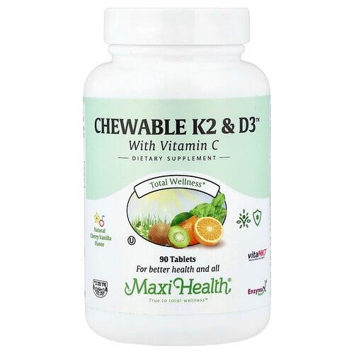 Maxi Health Chewable K2 D3 Natural Cherry Vanilla 90 Tablets