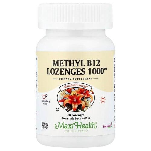 Maxi Health Methyl B12 Lozenges 1000 Natural Berry 60 Lozenges 1 000 Mcg Per Lozenge