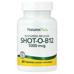 Naturesplus Shot O B12 Sustained Release 5 000 Mcg 60 Tablets