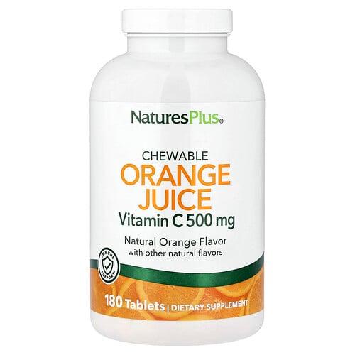 Naturesplus Chewable Orange Juice Vitamin C Natural Orange 180 Tablets