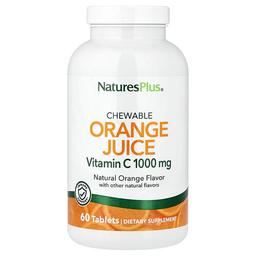 Naturesplus Chewable Orange Juice Vitamin C Natural Orange 60 Tablets