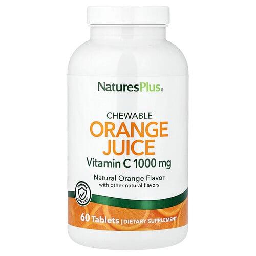 Naturesplus Chewable Orange Juice Vitamin C Natural Orange 60 Tablets