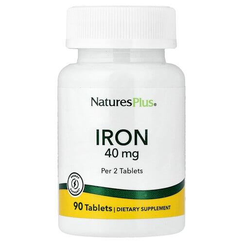 Naturesplus Iron 40 Mg 90 Tablets 20 Mg Per Tablet
