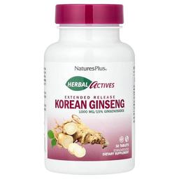 Naturesplus Herbal Actives Korean Ginseng Extended Release 1 000 Mg 30 Tablets