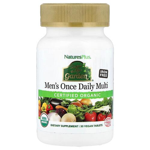 Naturesplus Source Of Life Garden Organic Men S Once Daily Multi Iron Free 30 Vegan Tablets