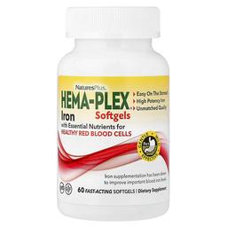 Naturesplus Hema Plex Iron 60 Fast Acting Softgels