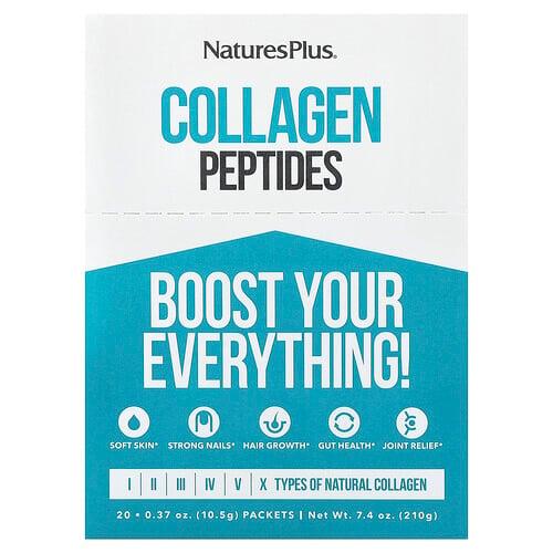 Naturesplus Collagen Peptides 20 Stick Packets 0 37 Oz 10 5 G Each