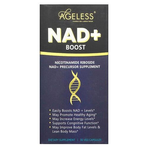 Ageless Foundation Laboratories Nad Boost 30 Veg Capsules