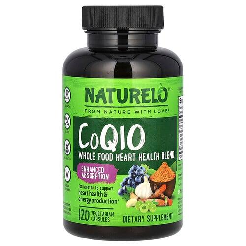Naturelo Coq10 Whole Food Heart Health Blend 120 Vegetarian Capsules product image