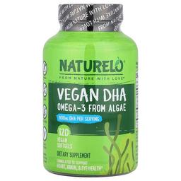Naturelo Vegan Dha Omega 3 From Algae 120 Vegan Softgels 400 Mg Per Softgel
