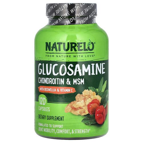 Naturelo Glucosamine Chondroitin Msm With Boswellia Vitamin C 120 Capsules