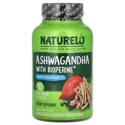 Naturelo Ashwagandha With Bioperine 90 Vegetarian Capsules