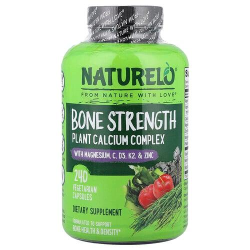 Naturelo Bone Strength Plant Calcium Complex 240 Vegetarian Capsules