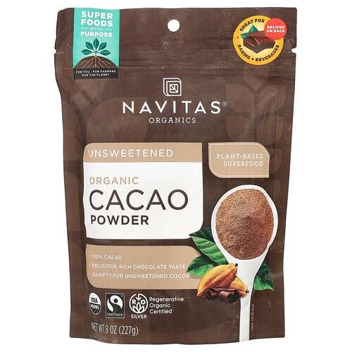 Navitas Organics Organic Cacao Powder Unsweetened 8 Oz 227 G