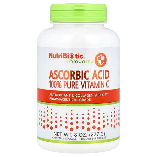Nutribiotic Immunity Ascorbic Acid 100 Pure Vitamin C Crystalline Powder 8 Oz 227 G product image