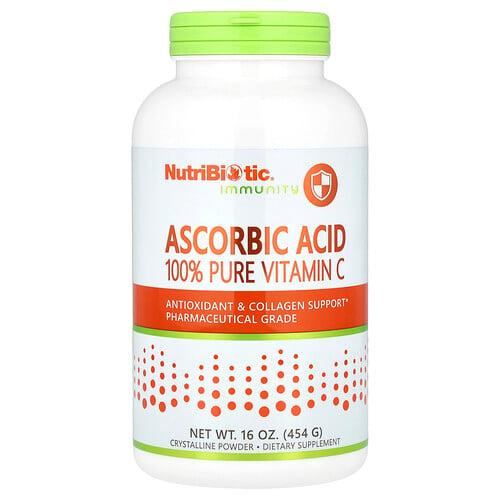 Nutribiotic Immunity Ascorbic Acid 100 Pure Vitamin C Crystalline Powder 16 Oz 454 G product image