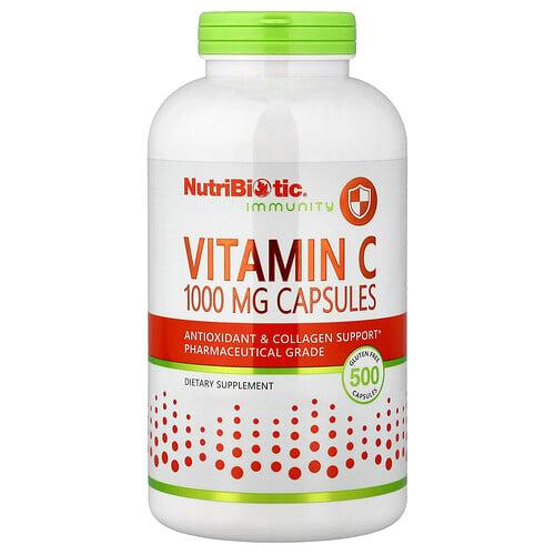 Nutribiotic Immunity Vitamin C 1 000 Mg 500 Capsules
