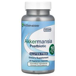 Nutra Biogenesis Akkermansia Postbiotic 100 Mg 10 Billion Tfu 30 Vegetarian Capsules