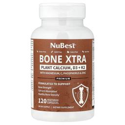 Nubest Bone Xtra Plant Calcium D3 K2 120 Vegetarian Capsules