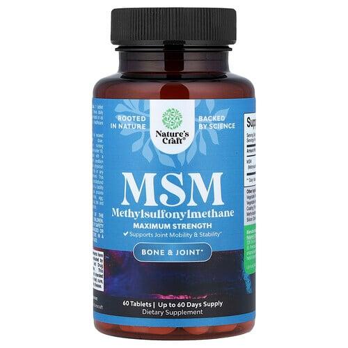 Nature S Craft Msm 1 000 Mg 60 Tablets