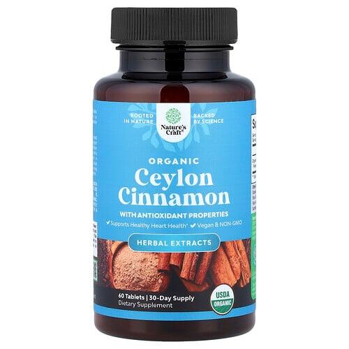 Nature S Craft Organic Ceylon Cinnamon 60 Tablets 500 Mg Per Tablet product image