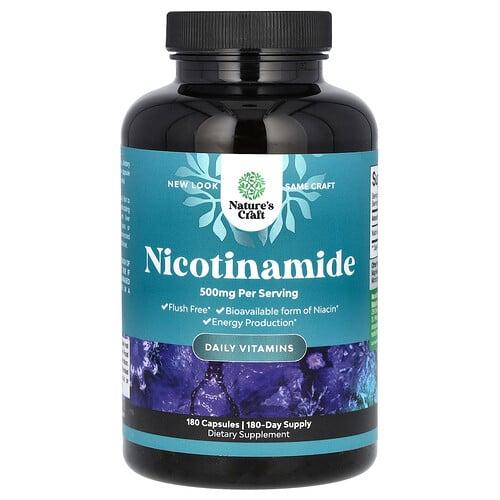 Nature S Craft Nicotinamide 500 Mg 180 Capsules product image