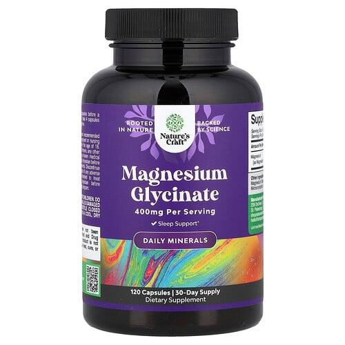 Nature S Craft Magnesium Glycinate 120 Capsules 100 Mg Per Capsule