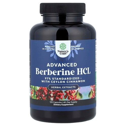 Nature S Craft Advanced Berberine Hcl With Ceylon Cinnamon 120 Capsules