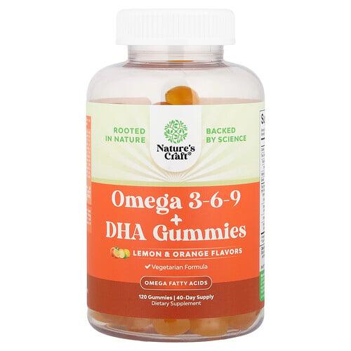 Nature S Craft Omega 3 6 9 Dha Gummies Lemon Orange 120 Gummies