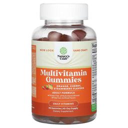 Nature S Craft Multivitamin Gummies Orange Cherry Strawberry 90 Gummies