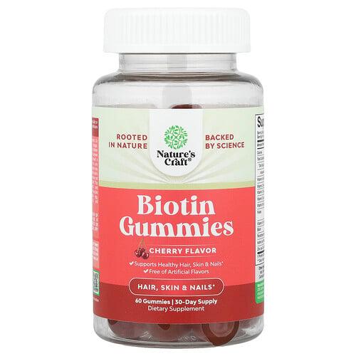 Nature S Craft Biotin Gummies Cherry 60 Gummies product image