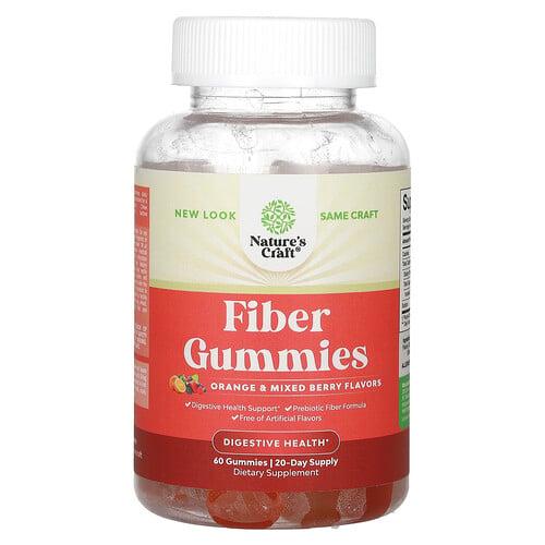 Nature S Craft Fiber Gummies Orange Mixed Berry 60 Gummies