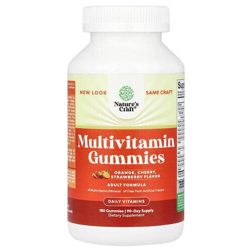 Nature S Craft Multivitamin Gummies Orange Cherry Strawberry 180 Gummies product image