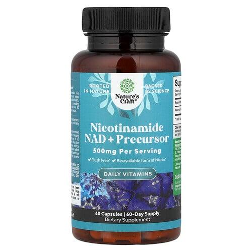 Nature S Craft Nicotinamide 500 Mg 60 Capsules product image