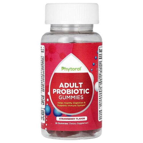 Phytoral Adult Probiotic Gummies Strawberry 30 Gummies 8 35 Mg 2 5 Billion Cfu Per Gummy