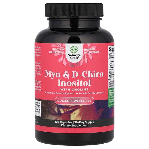 Nature S Craft Women S Wellness Myo D Chiro Inositol With Choline 120 Capsules