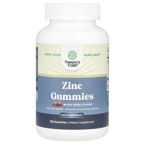Nature S Craft Zinc Gummies Mixed Berry 120 Gummies