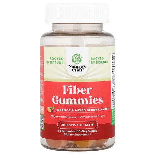Nature S Craft Fiber Gummies Orange Mixed Berry 30 Gummies