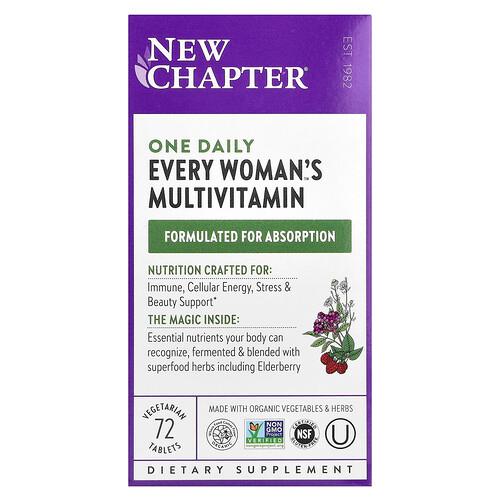 New Chapter One Daily Every Woman S Multivitamin 72 Vegetarian Tablets