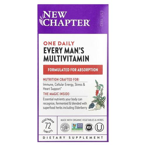 New Chapter One Daily Every Man S Multivitamin 72 Vegetarian Tablets product image