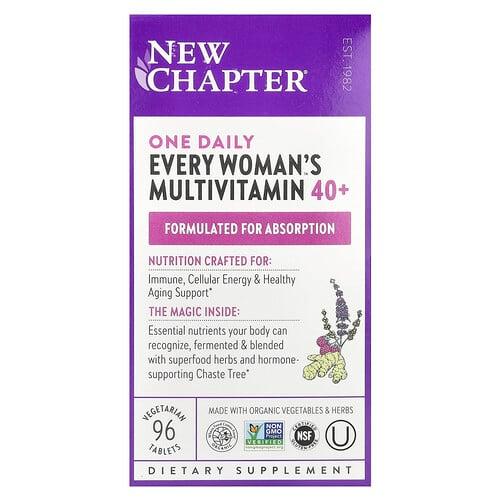 New Chapter One Daily Every Woman S Multivitamin 40 96 Vegetarian Tablets