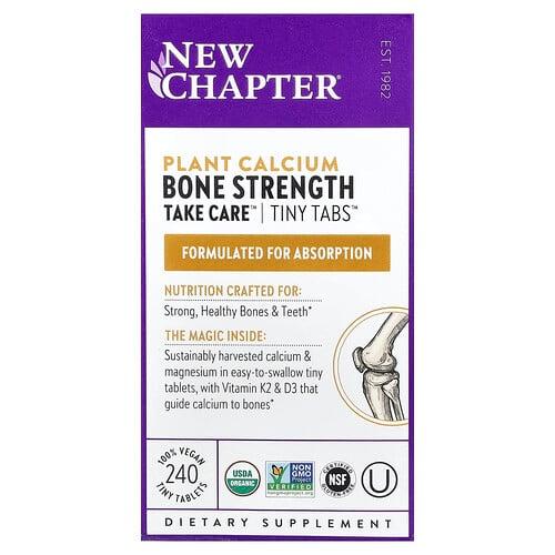 New Chapter Plant Calcium Bone Strength Take Care 240 Vegan Tiny Tablets