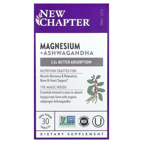 New Chapter Magnesium Ashwagandha 30 Vegan Tablets