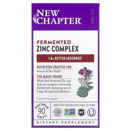 New Chapter Fermented Zinc Complex 90 Vegetarian Tablets