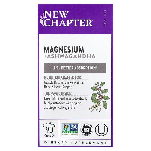 New Chapter Magnesium Ashwagandha 90 Vegan Tablets