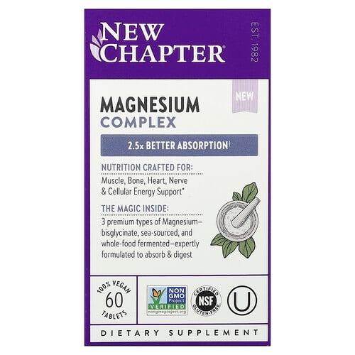 New Chapter Magnesium Complex 60 Tablets 162 5 Mg Per Tablet