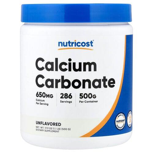 Nutricost Calcium Carbonate Unflavored 17 9 Oz 500 G